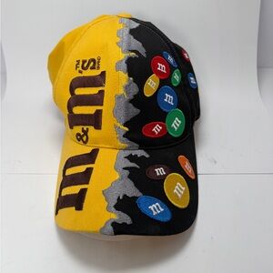 Vintage Rare M&M Ernie Irvan Nascar Racing Chocolate Candy Promo Hat Snapback OS